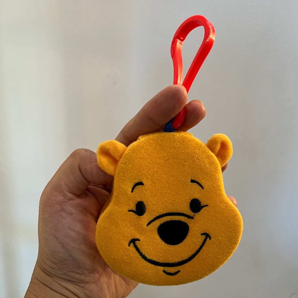 Disney Winnie the Pooh Bag Charm Key Holder McDonalds McD Kawaii Smile Case Y2K